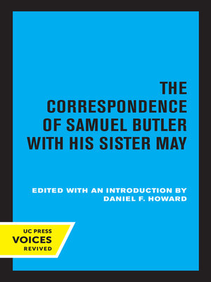 cover image of The Correspondence of Samuel Butler with His Sister May